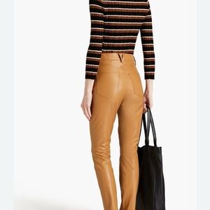 Veronica Beard Maerna Skinny High Rise Faux leather pants